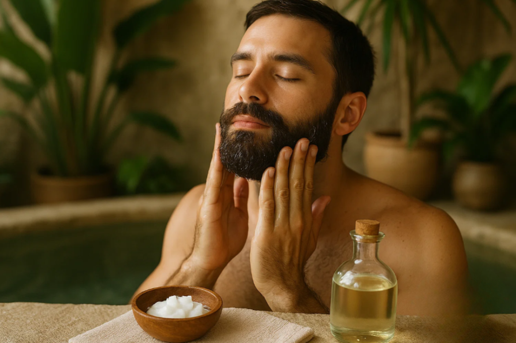 Coconut Oil Massage for Beard Growth
